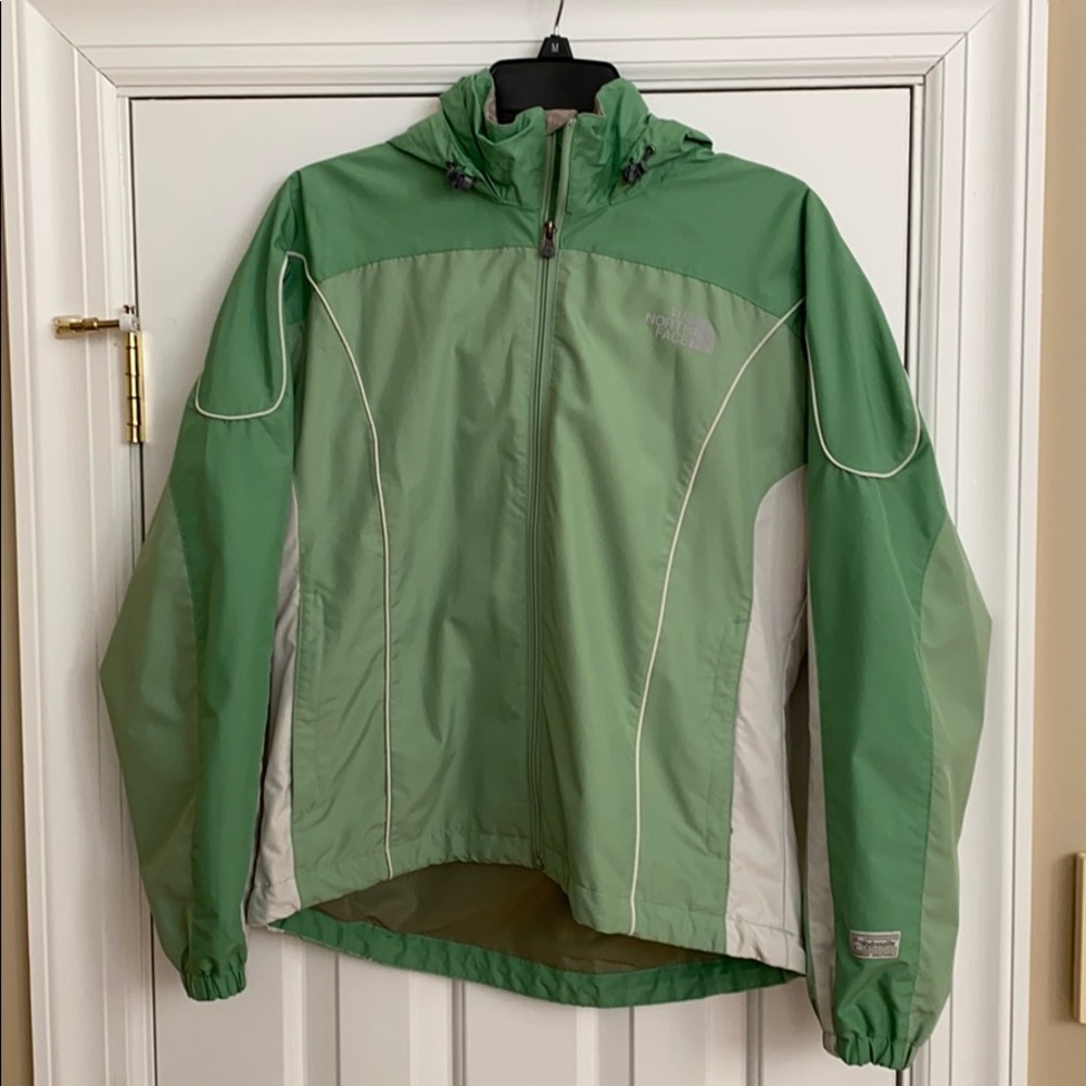 North Face Green Raincoat- size small